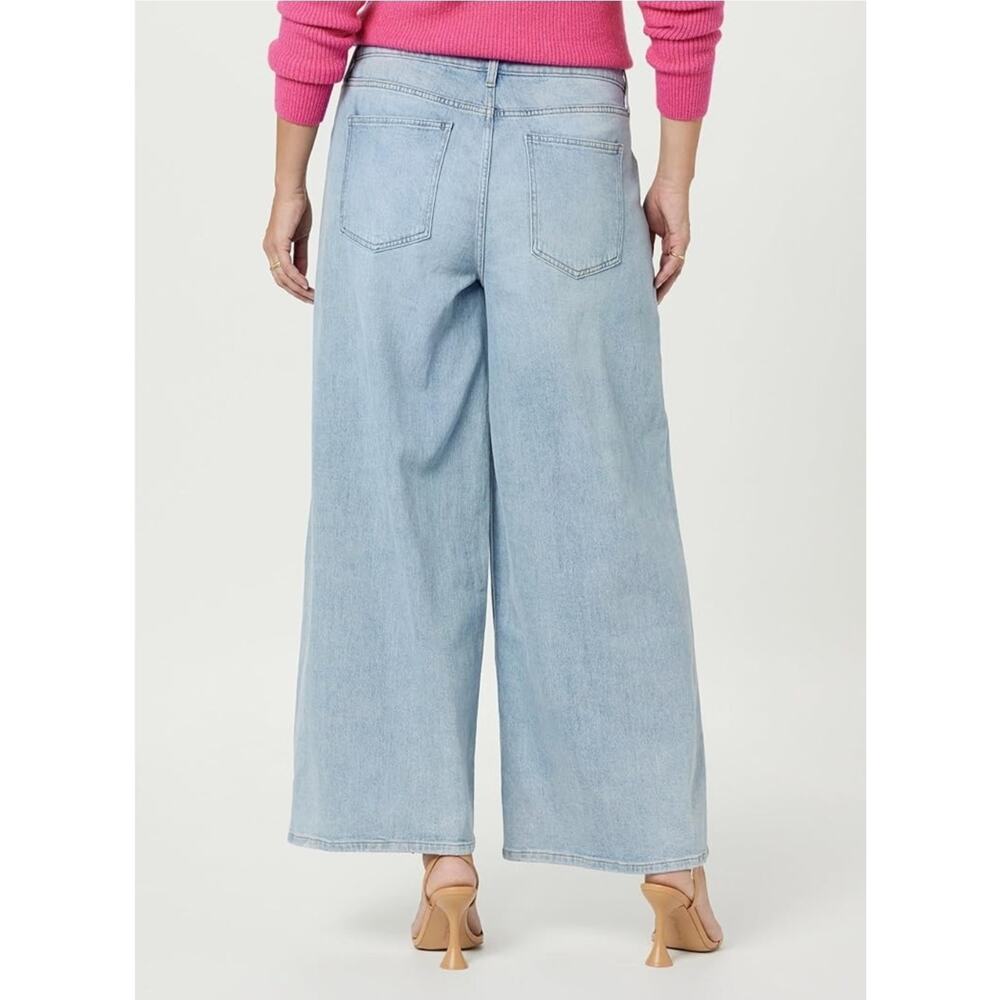 The Drop Women's Frida Relaxed Fit Jeans, Light Indigo, Size 37 or 14W - Picture 2 of 5
